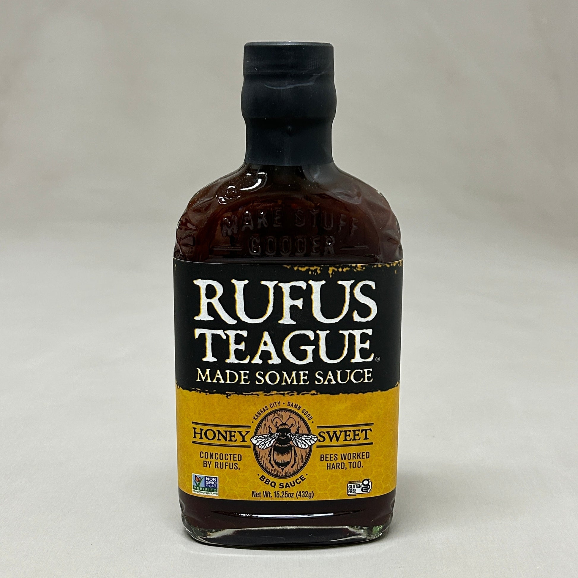 RUFUS TEAGUE 6-PACK! Honey Sweet BBQ Sauce 15.25 oz Gluten Free Non GMO Exp 06/25 (New) PayWut