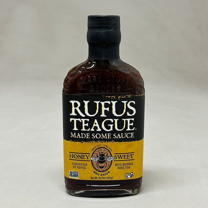 RUFUS TEAGUE 6-PACK! Honey Sweet BBQ Sauce 15.25 oz Gluten Free Non GMO Exp 06/25 (New) PayWut