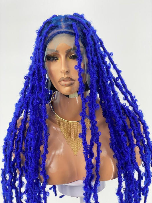 Distressed Butterfly Faux Locs Wig - Tessy Poshglad Braided Wigs