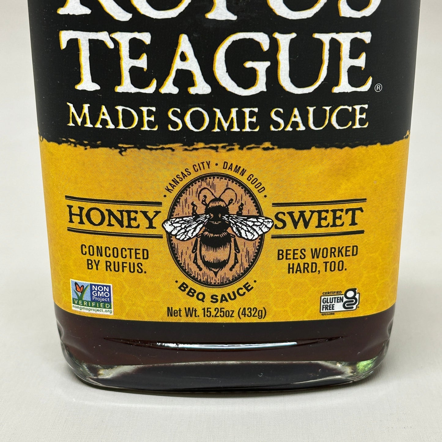 RUFUS TEAGUE 6-PACK! Honey Sweet BBQ Sauce 15.25 oz Gluten Free Non GMO Exp 06/25 (New) PayWut