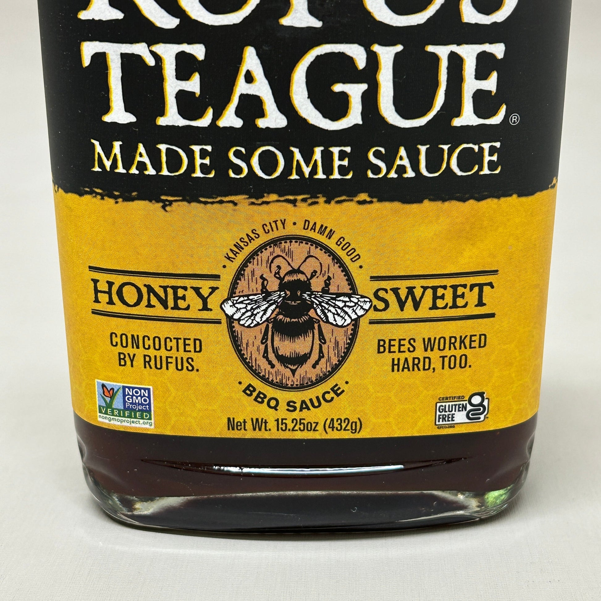 RUFUS TEAGUE 6-PACK! Honey Sweet BBQ Sauce 15.25 oz Gluten Free Non GMO Exp 06/25 (New) PayWut