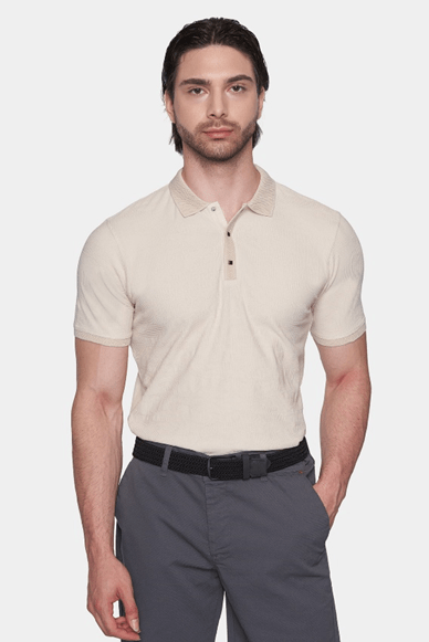 The Mercerized Cotton Polo (Cream) Bright Moons