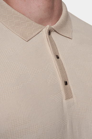 The Mercerized Cotton Polo (Cream) Bright Moons