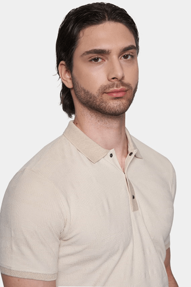 The Mercerized Cotton Polo (Cream) Bright Moons