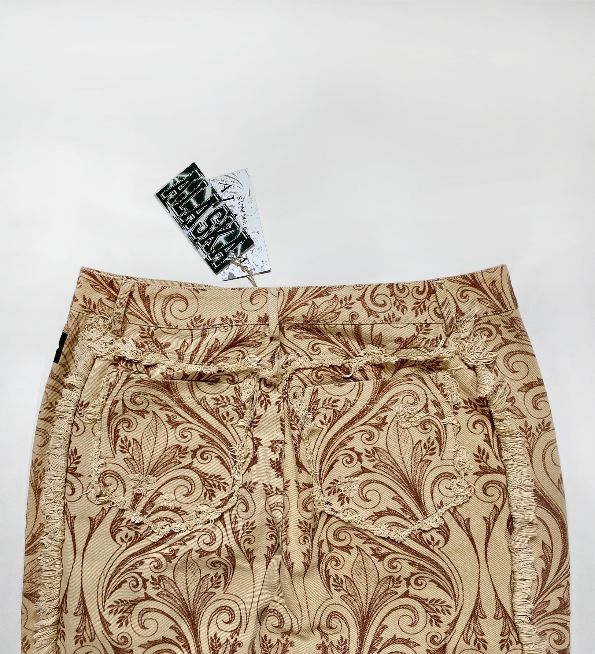 TAN FLORAL SCAV DENIM Jakischrist