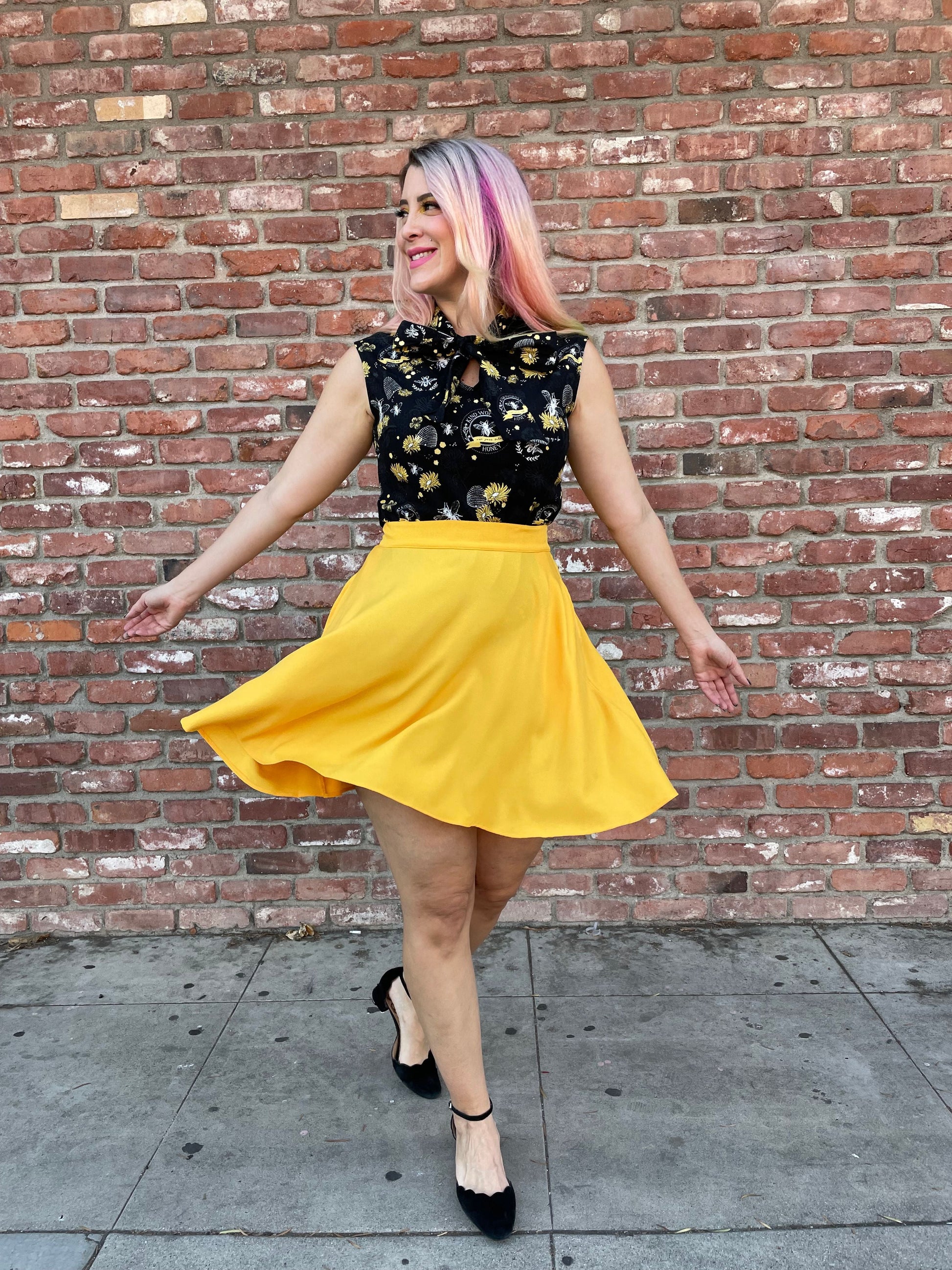 Marigold Skater Skirt Retrolicious