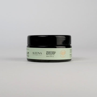 Traditional Black Soap with Morocco Argan Oil. Nordic Breeze Beauty