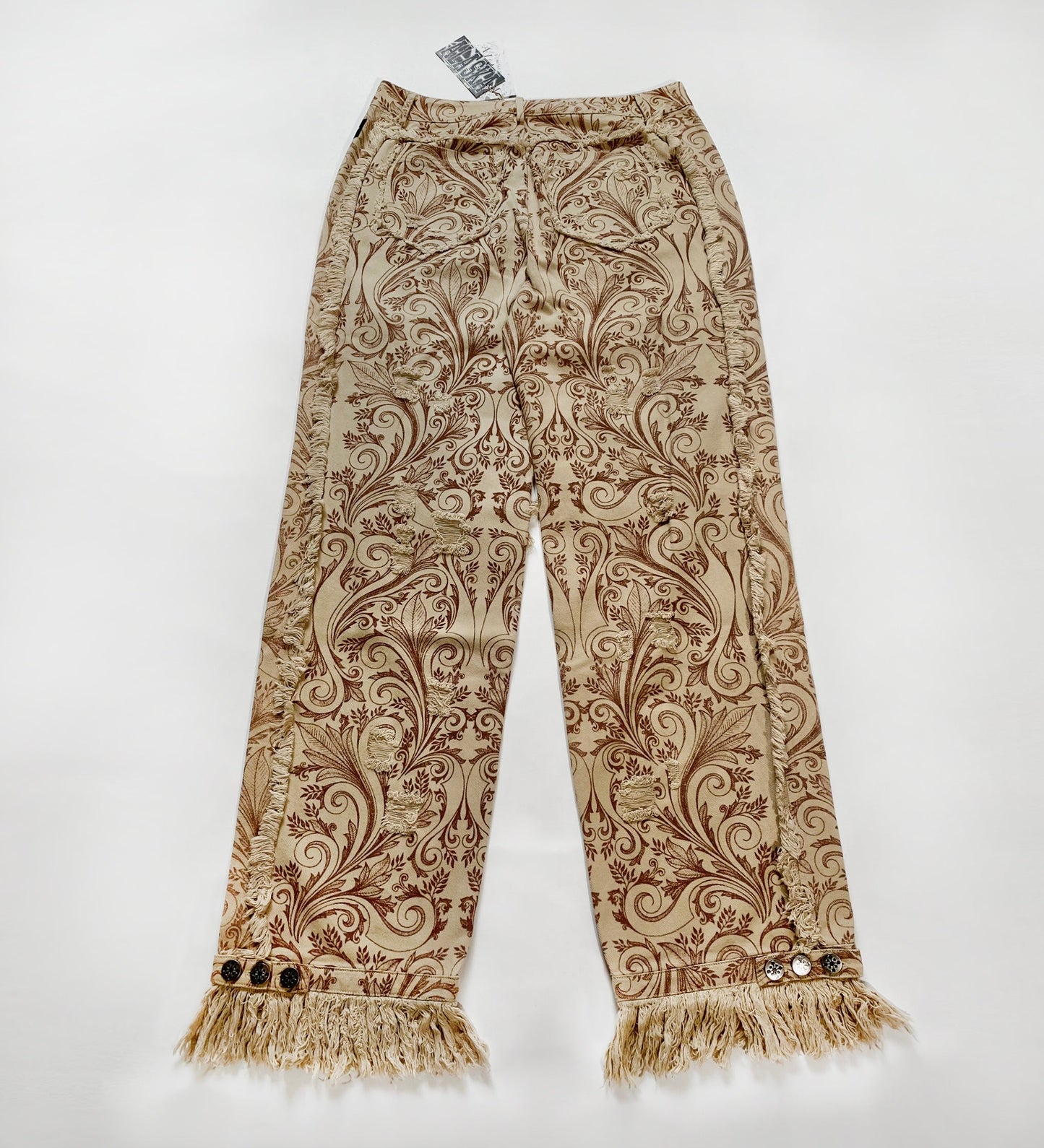 TAN FLORAL SCAV DENIM Jakischrist