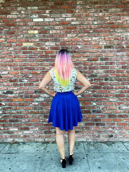 Royal Blue Skater Skirt Retrolicious