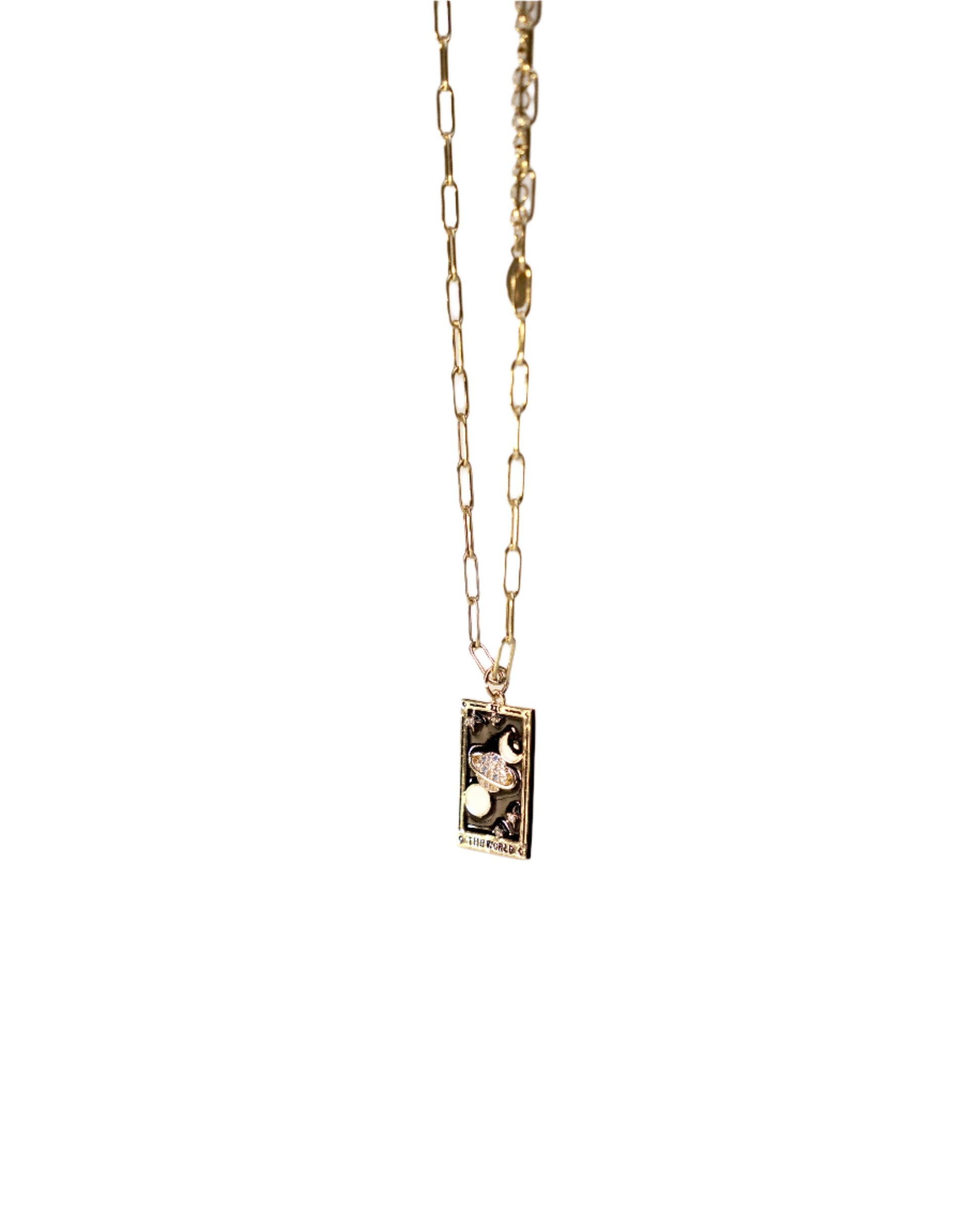 Tarot Card Pendant Necklace LUNAR VINES