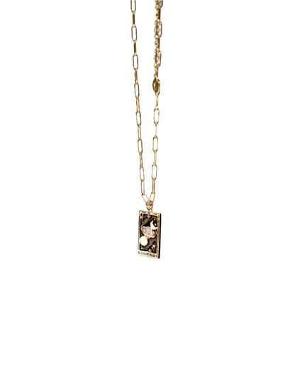 Tarot Card Pendant Necklace LUNAR VINES