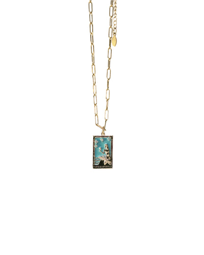 Tarot Card Pendant Necklace LUNAR VINES