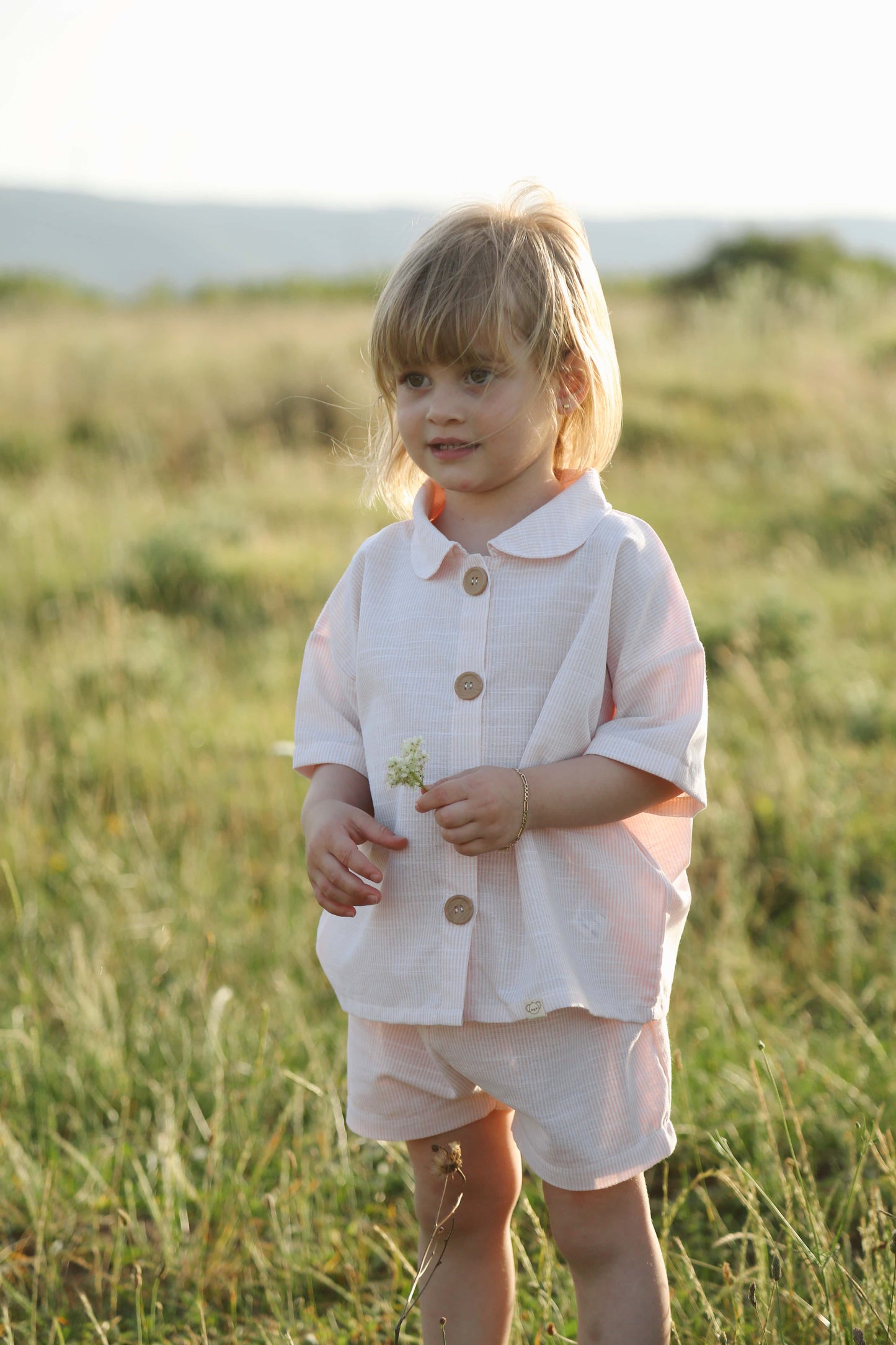 Girl Shirt-Short Set Honey and Hive