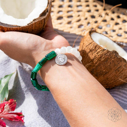 Infinite Triumph - Malachite & Selenite Success Bracelet Conscious Items