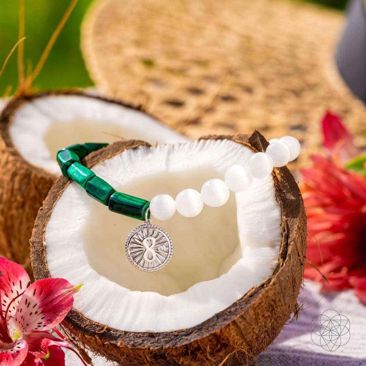 Infinite Triumph - Malachite & Selenite Success Bracelet Conscious Items