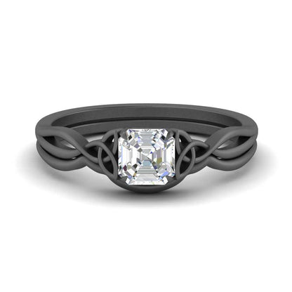 Infinity Celtic Solitaire Wedding Set Fascinating Diamonds
