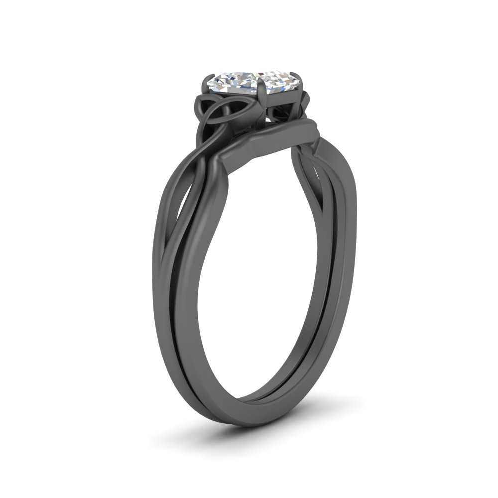 Infinity Celtic Solitaire Wedding Set Fascinating Diamonds