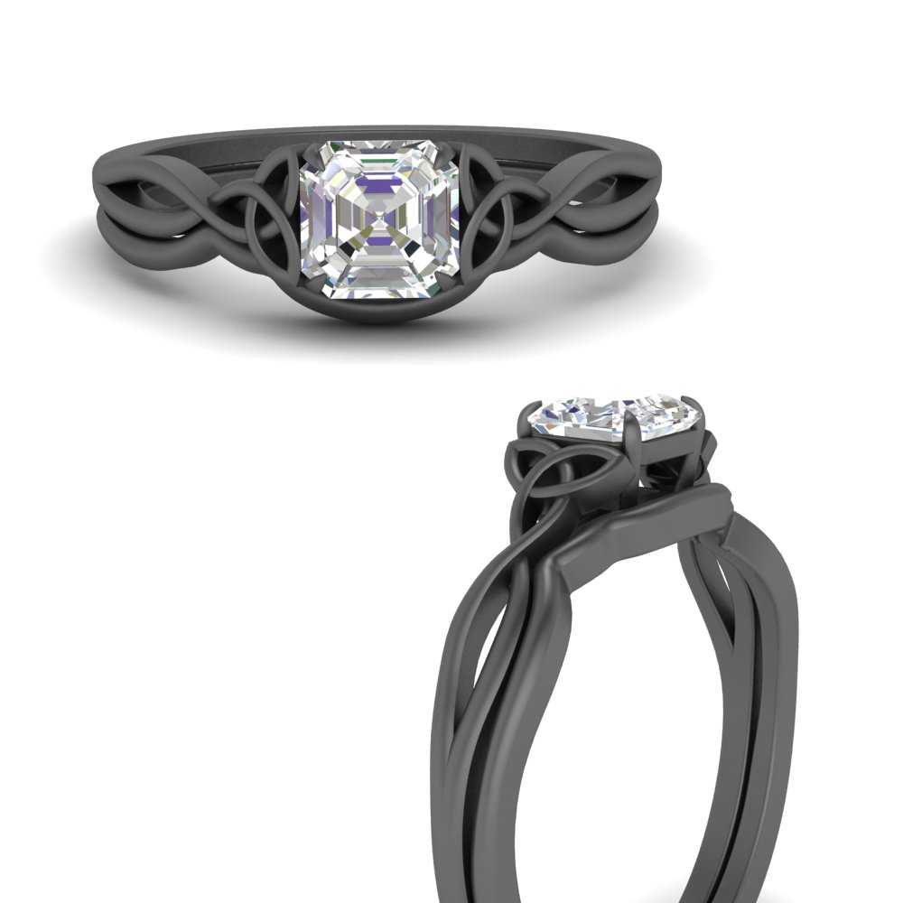 Infinity Celtic Solitaire Wedding Set Fascinating Diamonds