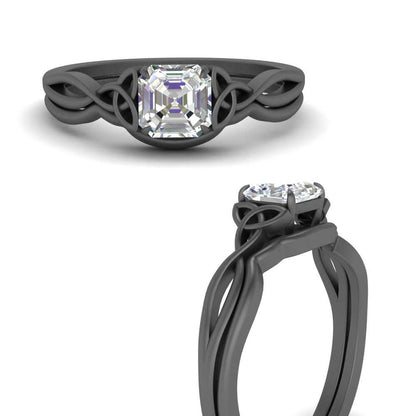 Infinity Celtic Solitaire Wedding Set Fascinating Diamonds