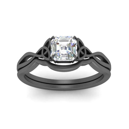 Infinity Celtic Solitaire Wedding Set Fascinating Diamonds