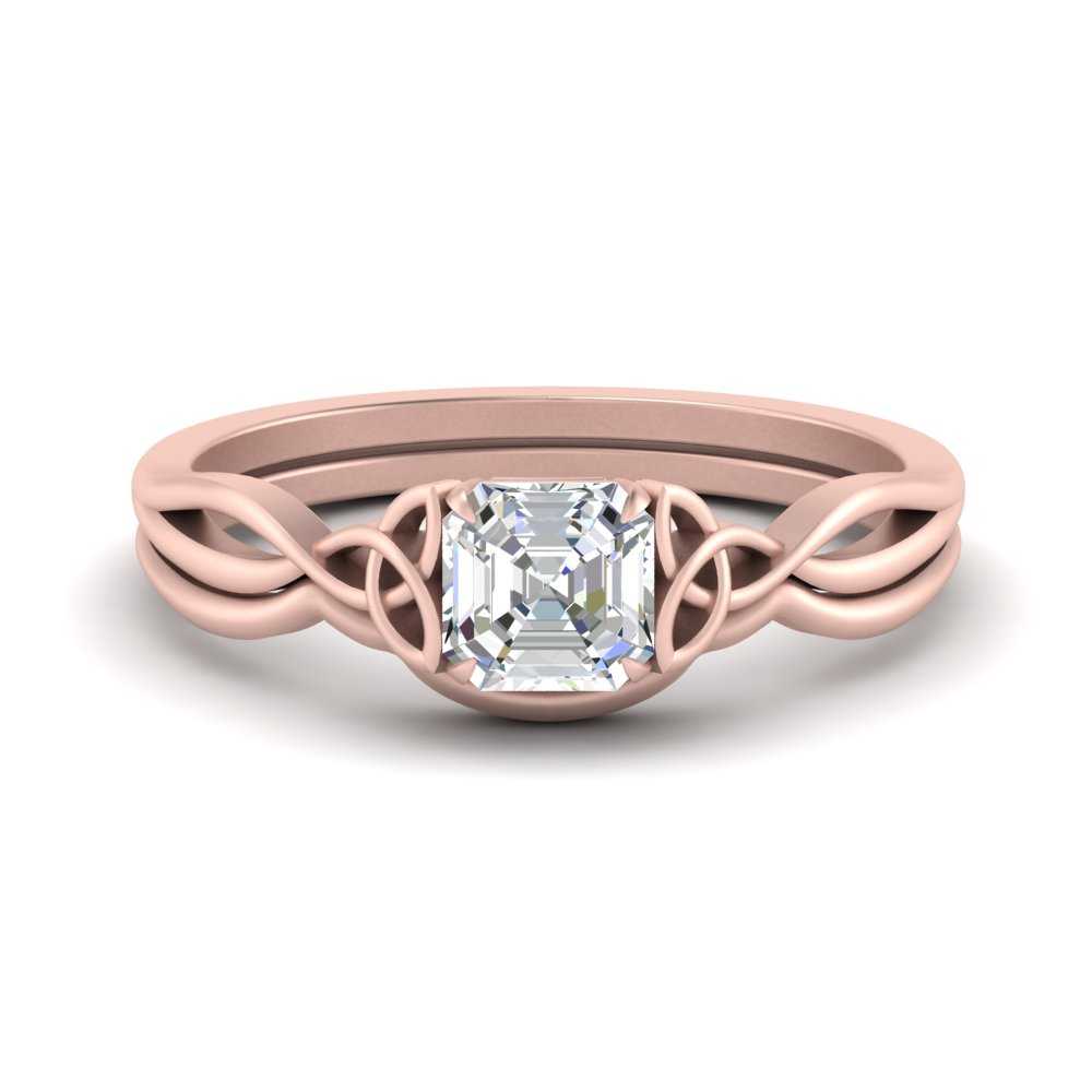 Infinity Celtic Solitaire Wedding Set Fascinating Diamonds
