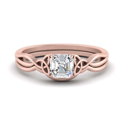 Infinity Celtic Solitaire Wedding Set Fascinating Diamonds
