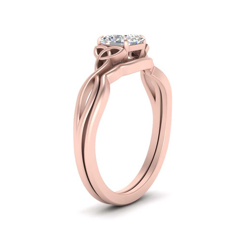 Infinity Celtic Solitaire Wedding Set Fascinating Diamonds
