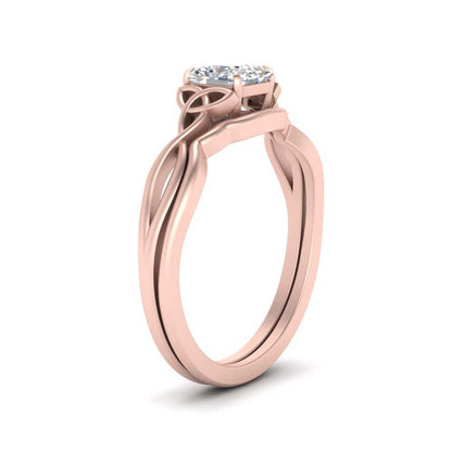 Infinity Celtic Solitaire Wedding Set Fascinating Diamonds