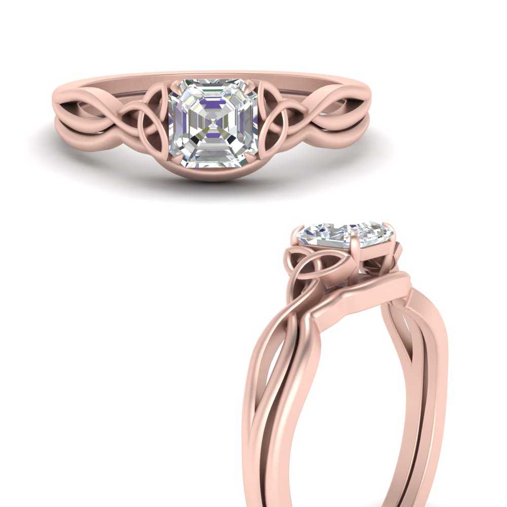 Infinity Celtic Solitaire Wedding Set Fascinating Diamonds