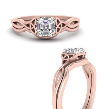 Infinity Celtic Solitaire Wedding Set Fascinating Diamonds