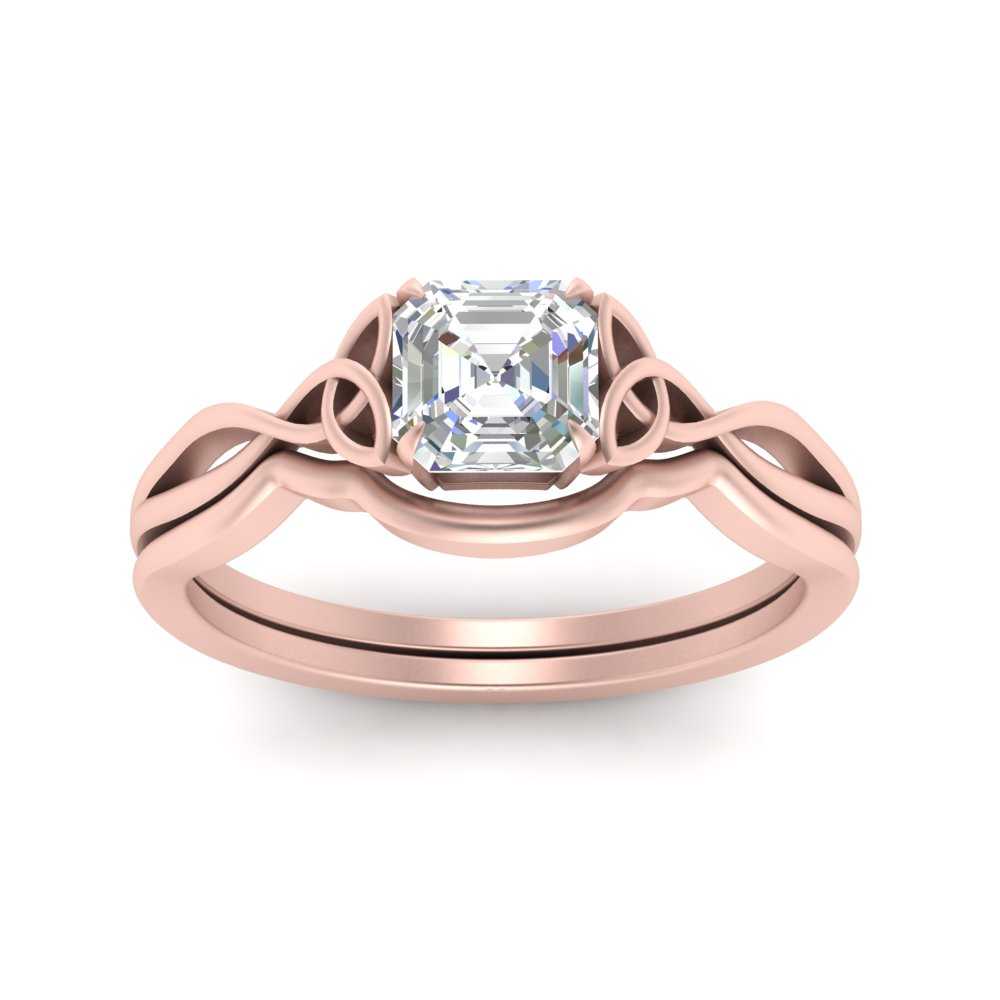 Infinity Celtic Solitaire Wedding Set Fascinating Diamonds