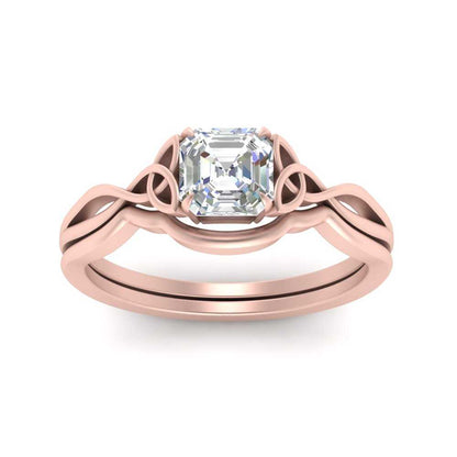 Infinity Celtic Solitaire Wedding Set Fascinating Diamonds