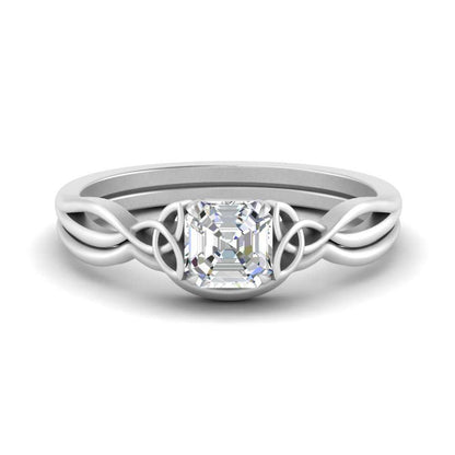 Infinity Celtic Solitaire Wedding Set Fascinating Diamonds