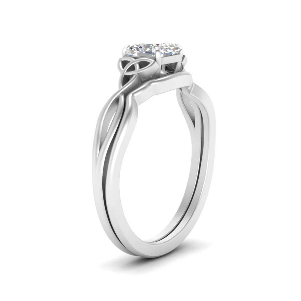 Infinity Celtic Solitaire Wedding Set Fascinating Diamonds