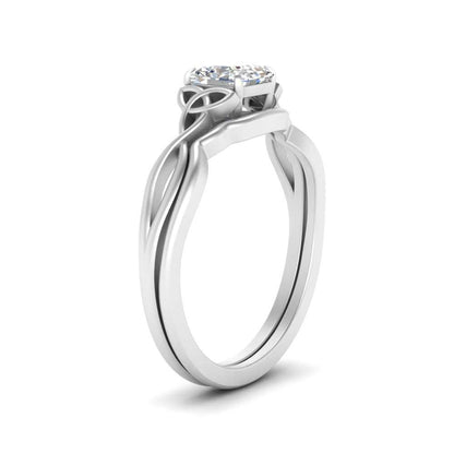 Infinity Celtic Solitaire Wedding Set Fascinating Diamonds
