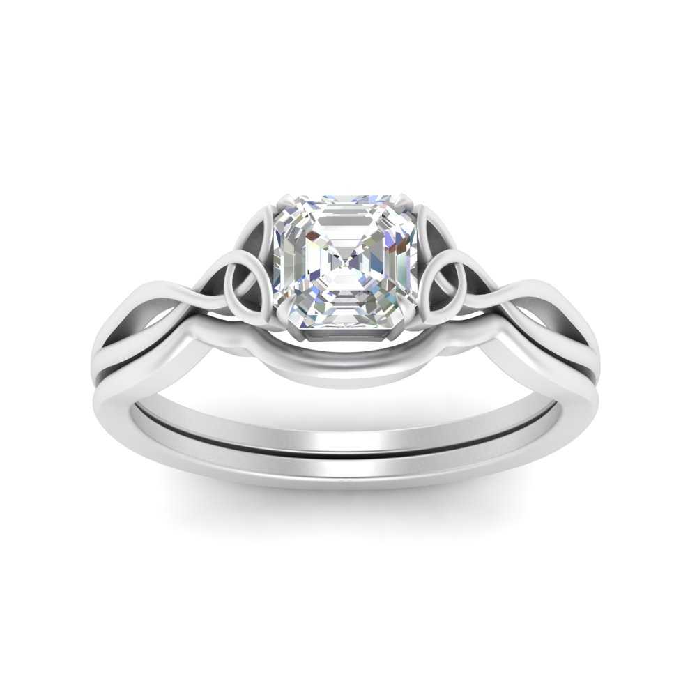 Infinity Celtic Solitaire Wedding Set Fascinating Diamonds