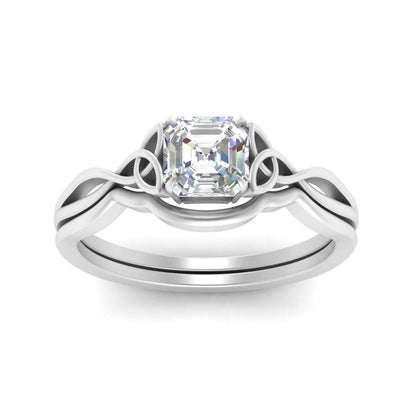 Infinity Celtic Solitaire Wedding Set Fascinating Diamonds