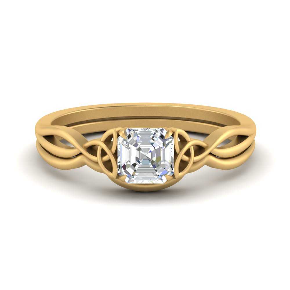 Infinity Celtic Solitaire Wedding Set Fascinating Diamonds