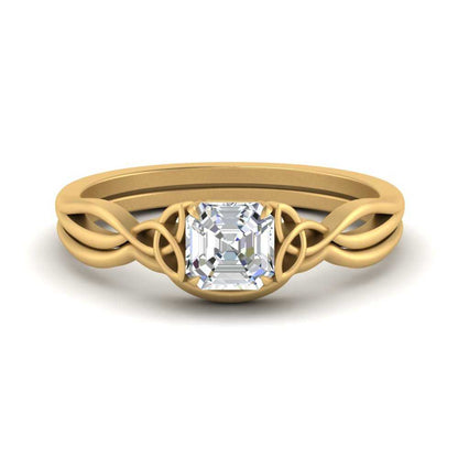 Infinity Celtic Solitaire Wedding Set Fascinating Diamonds