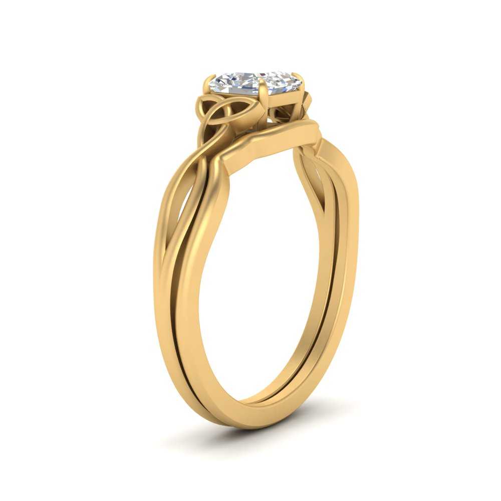 Infinity Celtic Solitaire Wedding Set Fascinating Diamonds