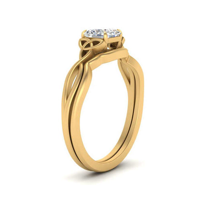 Infinity Celtic Solitaire Wedding Set Fascinating Diamonds