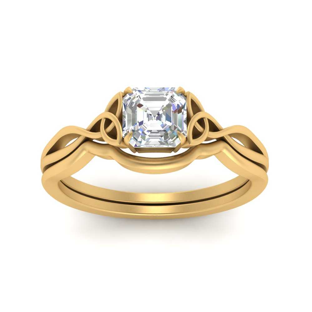 Infinity Celtic Solitaire Wedding Set Fascinating Diamonds
