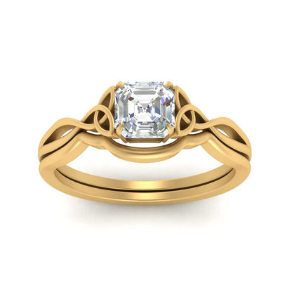 Infinity Celtic Solitaire Wedding Set Fascinating Diamonds