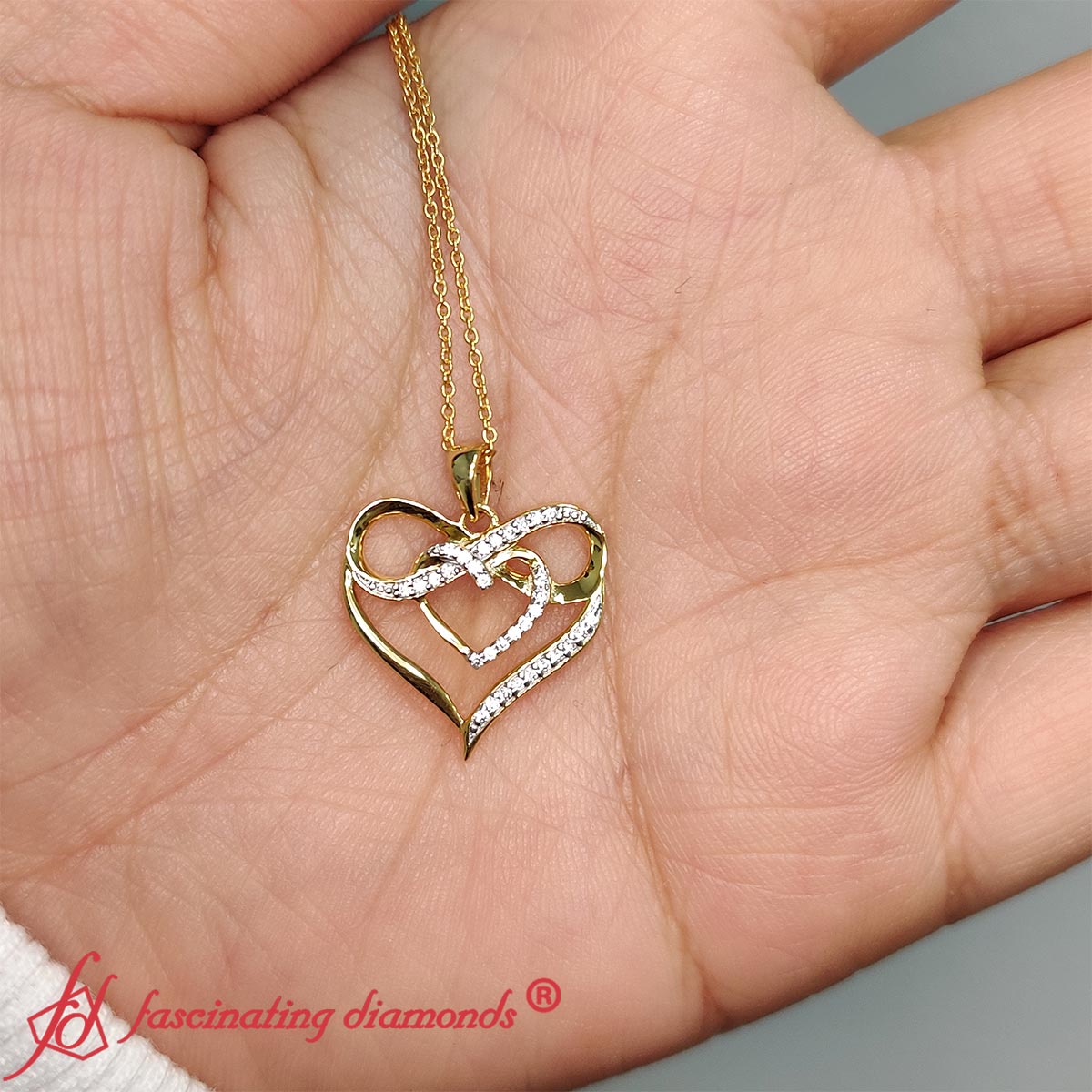 Infinity Heart Pendant Fascinating Diamonds