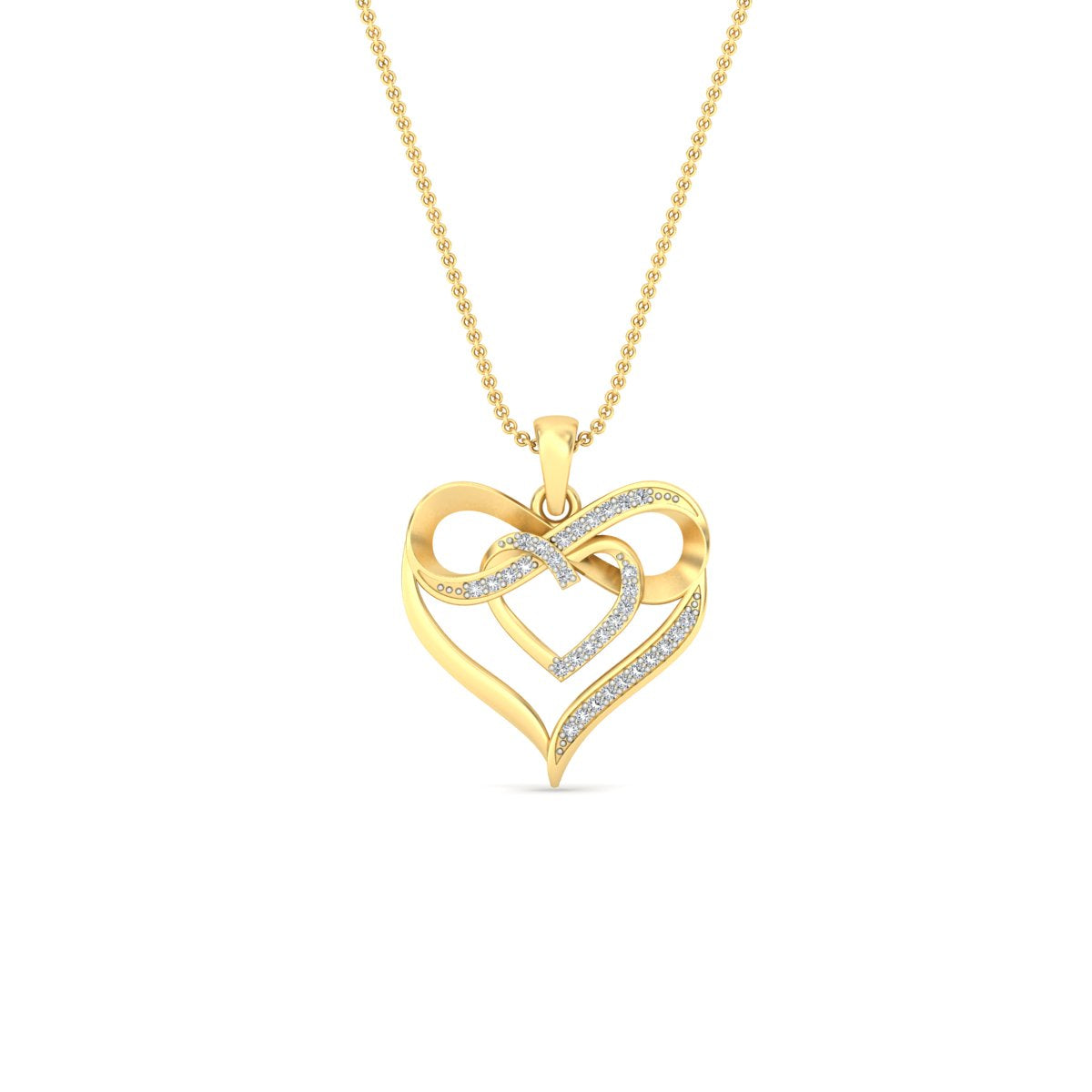 Infinity Heart Pendant Fascinating Diamonds