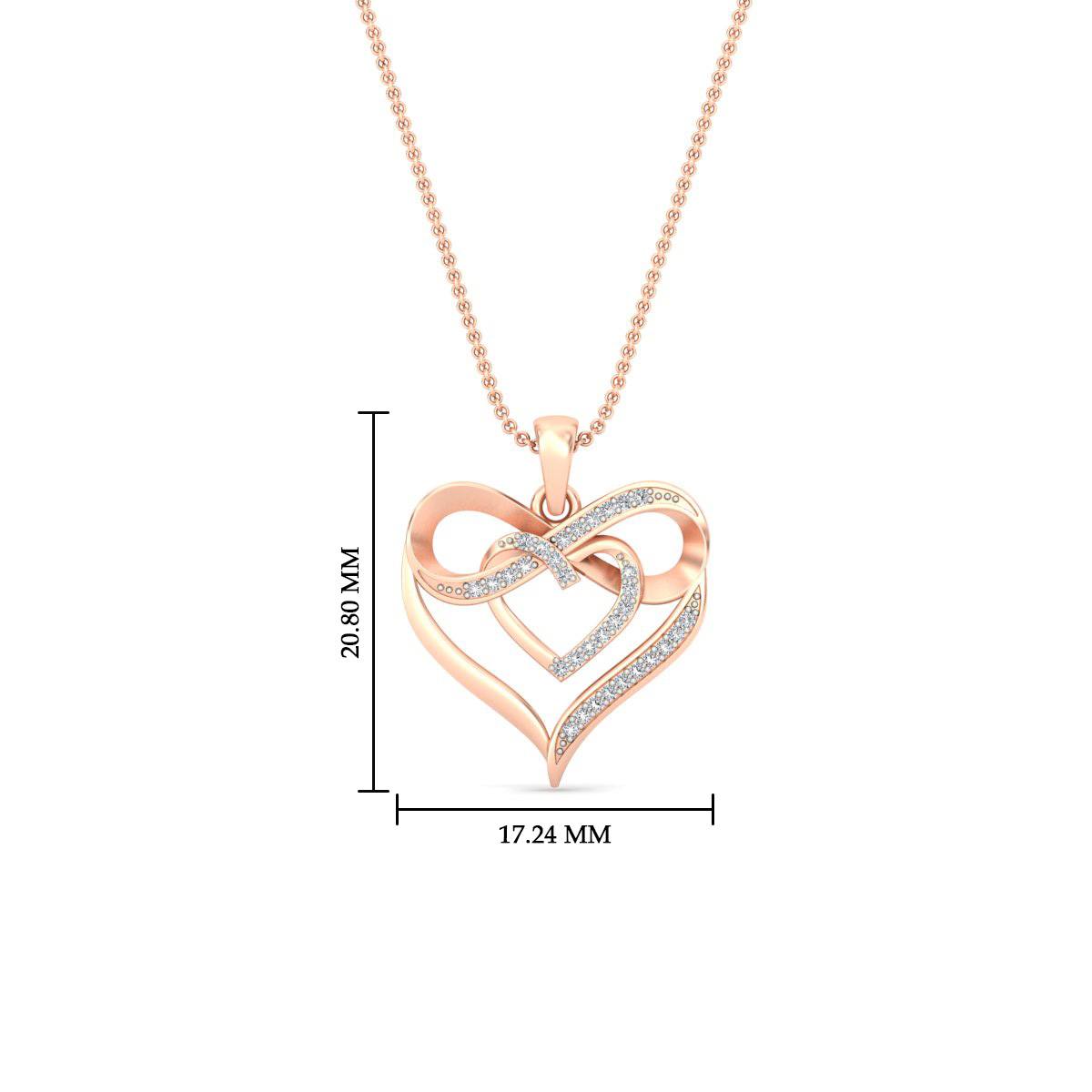 Infinity Heart Pendant Fascinating Diamonds