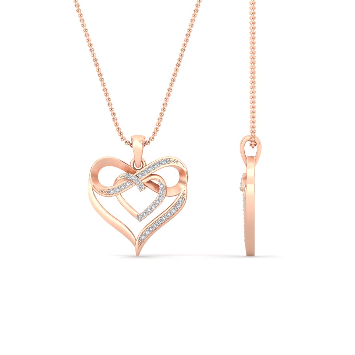 Infinity Heart Pendant Fascinating Diamonds