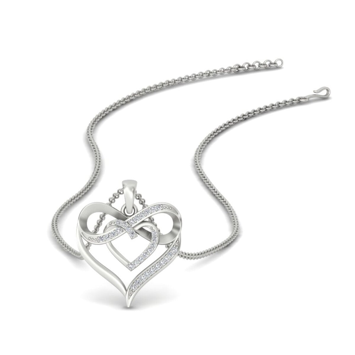 Infinity Heart Pendant Fascinating Diamonds