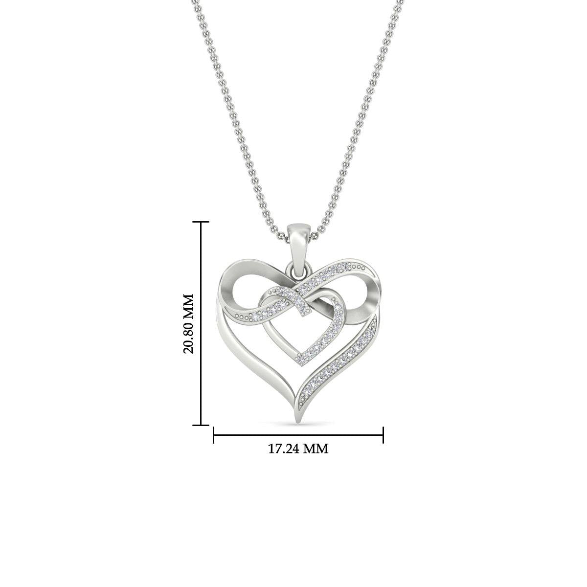 Infinity Heart Pendant Fascinating Diamonds