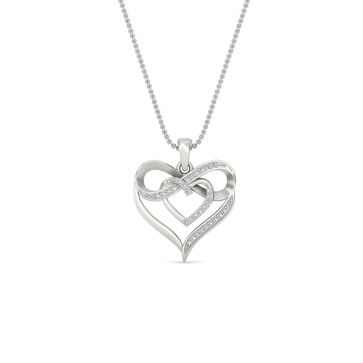 Infinity Heart Pendant Fascinating Diamonds